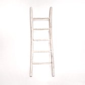 Houten decoratie ladder | Rustiek Wit | 50x5x175