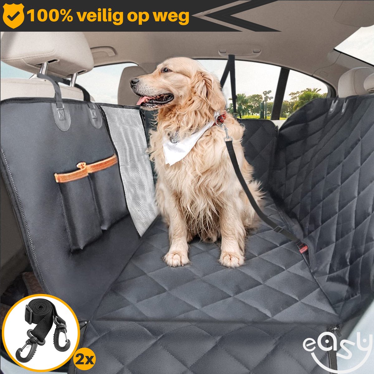 Housse De Siège De Voiture Pour Chien Pour Siège Arrière - Temu Belgium