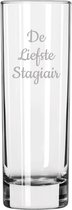 Gegraveerde longdrinkglas 22cl De Liefste Stagiair