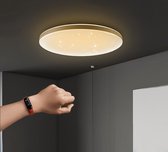 Zeeray Plafonnieres - Wifi Bluetooth Plafondlampen - Dimbare Lampen - 220V 28W - Starry lampenkap - APP bediening/Afstandsbediening - voor badkamer, slaapkamer, balkon, keuken en w