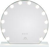 Homecho™ Ronde Make Up Spiegel Met LED Verlichting - Hollywood Spiegel - Vanity - Make Up Tafel -Staande Spiegel - 50 x 12,5 x 47,5