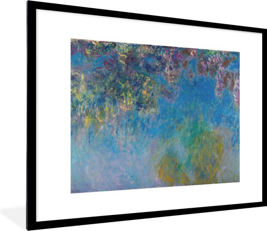 Fotolijst incl. Poster - Wisteria - Schilderij van Claude Monet - 80x60 cm - Posterlijst