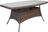 Denza Furniture Milano dining wicker tuintafel | aluminium + wicker | 160x90cm 4 personen
