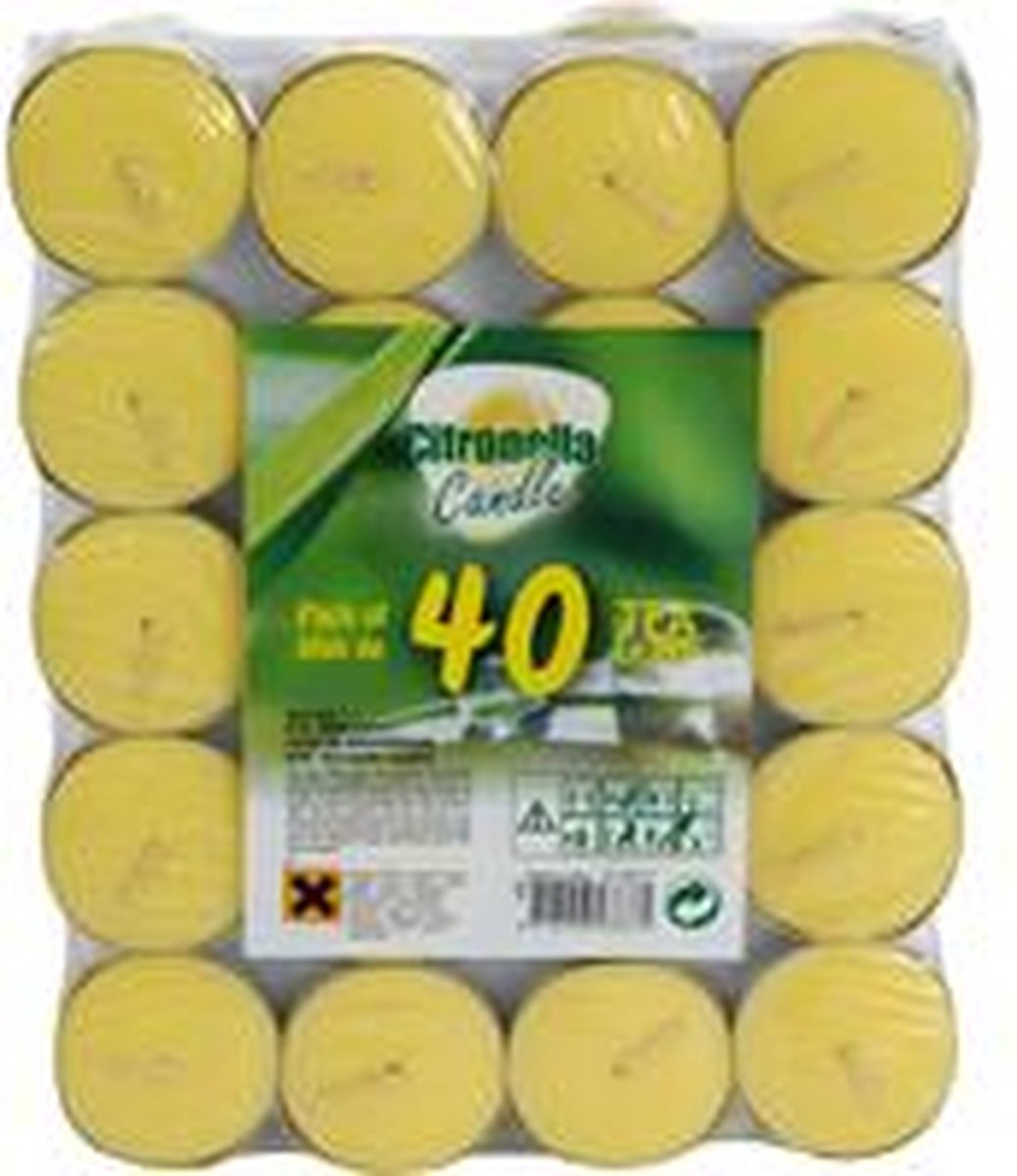 Theelichtjes 40 sts citronella