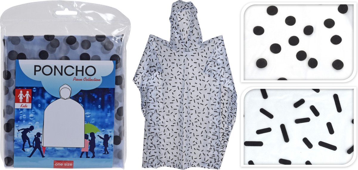 Regenponcho voor kinderen streepjes