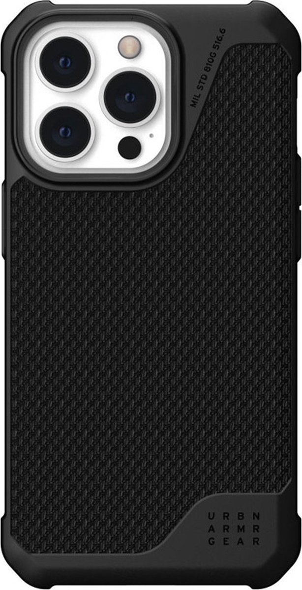 Apple iPhone 13 Pro Hoesje - UAG - Metropolis LT Serie - Hard Kunststof Backcover - Kevlar Black - Hoesje Geschikt Voor Apple iPhone 13 Pro