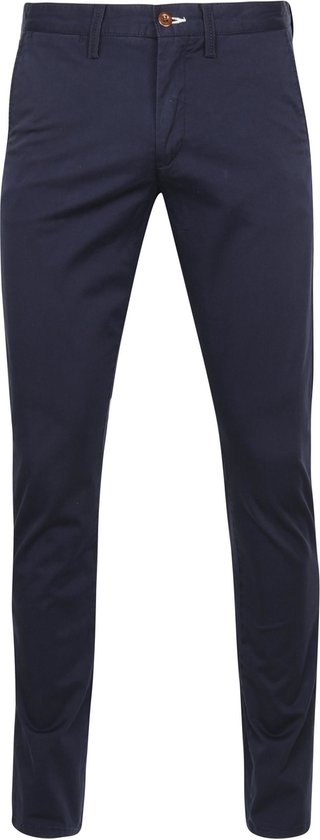 Gant - Chino Donkerblauw - Slim-fit - Chino Heren maat W 33 - L 34 | bol.com