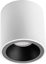 Opbouwspot Set - Prima Cliron Pro - GU10 Fitting - Opbouw Rond - Mat Wit/Zwart - Verdiept - Ø90mm - Philips - CorePro 840 36D - 4W - Natuurlijk Wit 4000K - Dimbaar