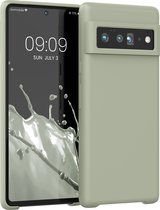 kwmobile telefoonhoesje voor Google Pixel 6 Pro - Hoesje met siliconen coating - Smartphone case in grijsgroen