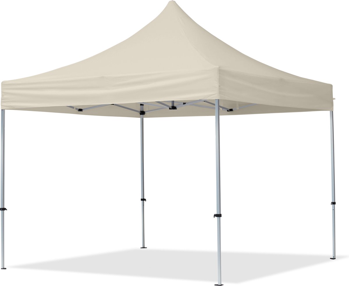 3x3 m Easy Up partytent Vouwpaviljoen, ECONOMY alu 32mm, crème