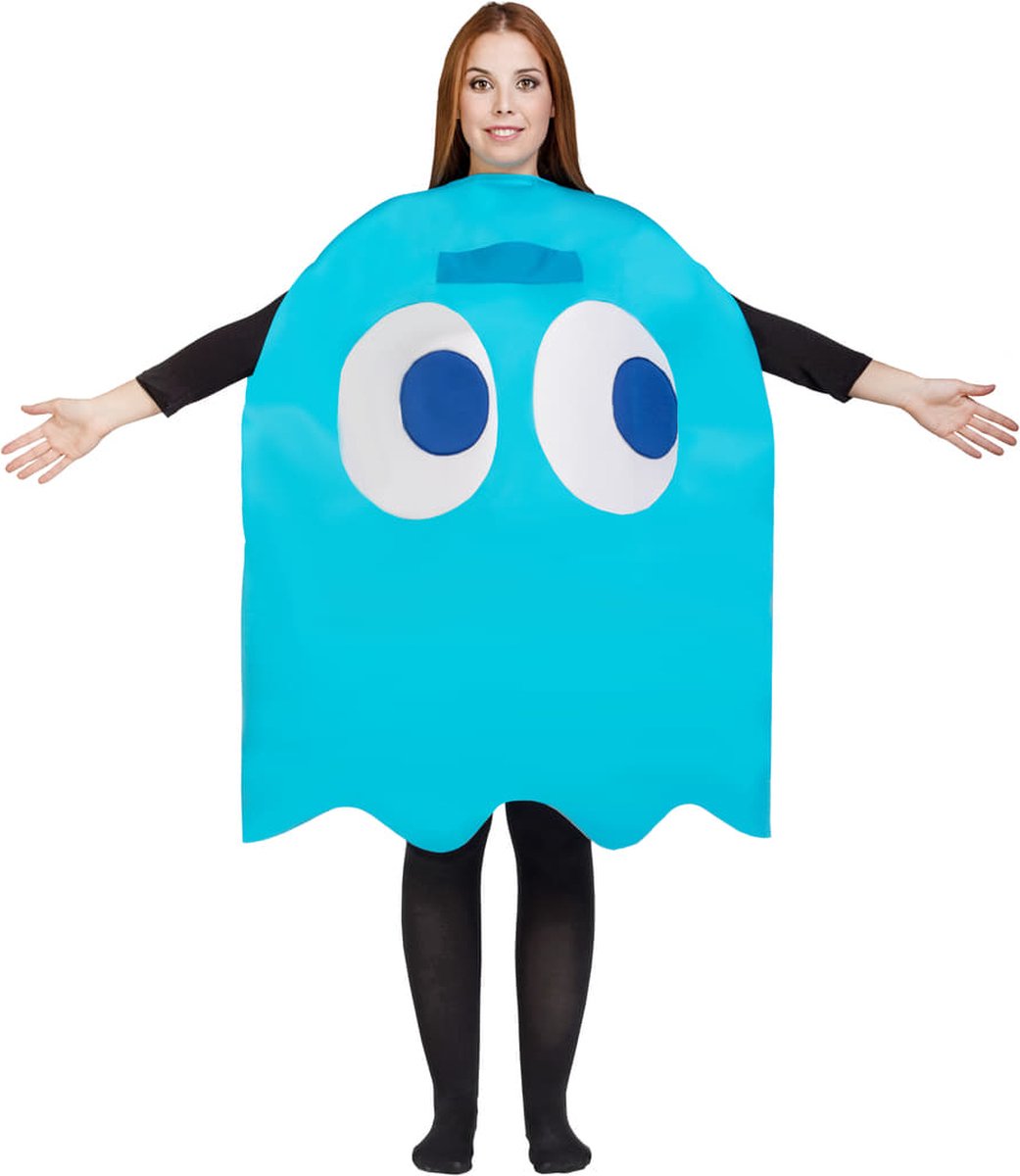 FUNIDELIA Ghost Inky Pac-Man Kostuum - Maat: One Size