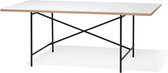 Eiermann 1 Bureau - melamine wit - zwart - 160 x 80 cm