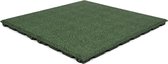 Dalles de terrasse  en caoutchouc vert fougère - 50x50cm - Épaisseur: 2,5 cm - Set 4 pièces - 1m2
