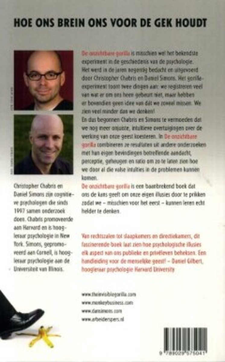 De onzichtbare gorilla - back cover