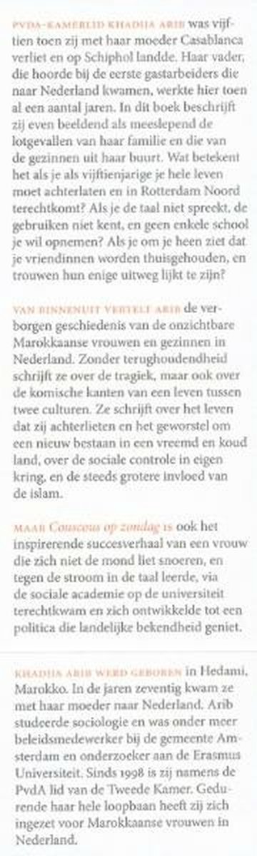 Couscous op zondag - back cover