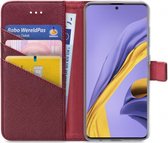 Samsung Galaxy A51 Hoesje - My Style - Flex Wallet Serie - Kunstlederen Bookcase - Bordeaux - Hoesje Geschikt Voor Samsung Galaxy A51