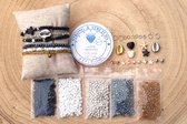 Zelf sieraden maken kralen pakket - Armbandjes - 4mm kraal - Zwart, grijs, zilver, wit - Kinderen en volwassenen - DIY