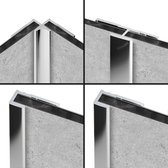 Schulte Deco Design Profielsets chroom - 2 eindprofielen - 1 binnenhoek en een koppelprofiel - lengte 210cm - D1901121-41