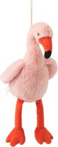 Vogel - Flamingo | pluche | roze | 25x12x (h)38 cm