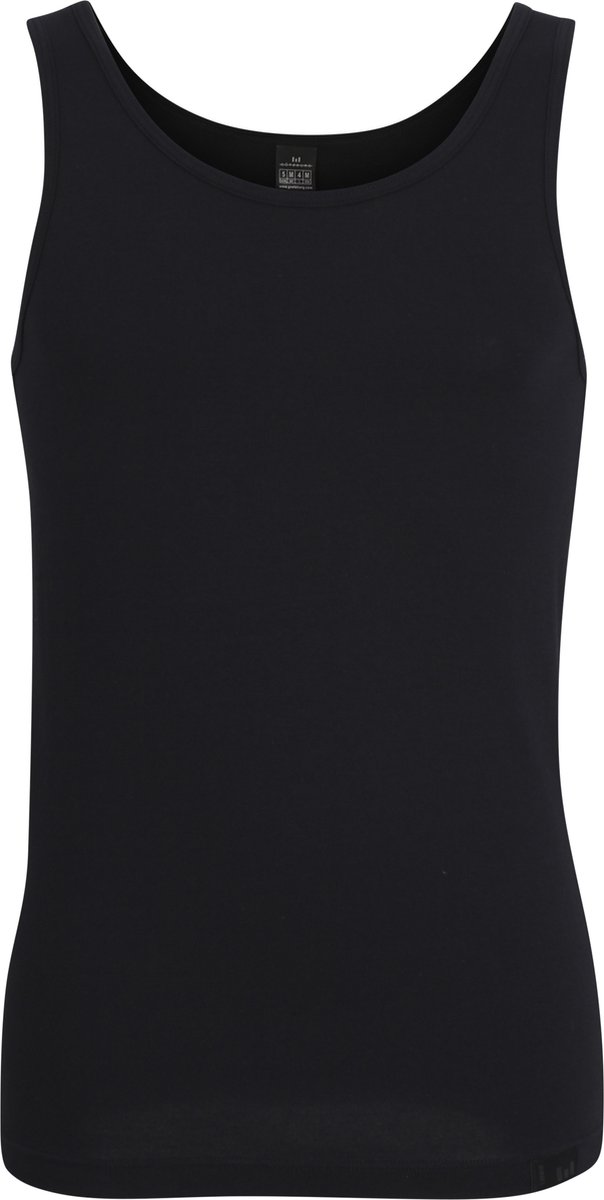 Gotzburg heren singlet slim fit 95/5 (1-pack) - heren onderhemd stretch katoen - zwart - Maat: XL