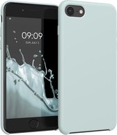 kwmobile telefoonhoesje geschikt voor Apple iPhone SE (2022) / iPhone SE (2020) / iPhone 8 / iPhone 7 - Hoesje met siliconen coating - Smartphone case in cool mint
