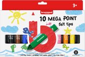 Bruynzeel Mega Point Viltstiften 10 Stuks