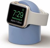 Silicone Circle Design Standaard Voor geschikt voor Apple Watch series - Lichtblauw | Watchbands-shop.nl