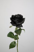 Kunstbloem - set van 2  -Roos - decoratieve tak - 54 cm - zwart
