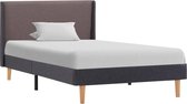 Decoways - Bedframe stof taupe 100x200 cm