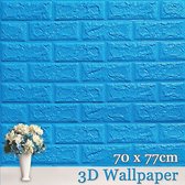 3D Waterdicht Behangpapier Behang -10 Stuks-70*77cm-voor Woonkamer, TV-Achterwand, Balkon, Toilet, Kinderkamer, Eetkamer-Blauw