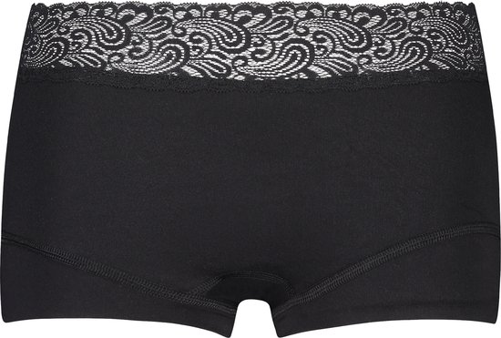 RJ Bodywear - Pure Color - Dames Kanten Short - Zwart - XL