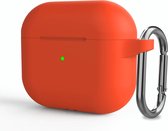 Case Cover geschikt voor geschikt voor Apple Airpods 3 - Siliconen Oranje | Watchbands-shop.nl