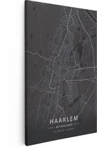 Artaza - Peinture sur Canevas - Carte de la ville Haarlem en noir - 20x30 - Petit - Photo sur Toile - Impression sur Toile