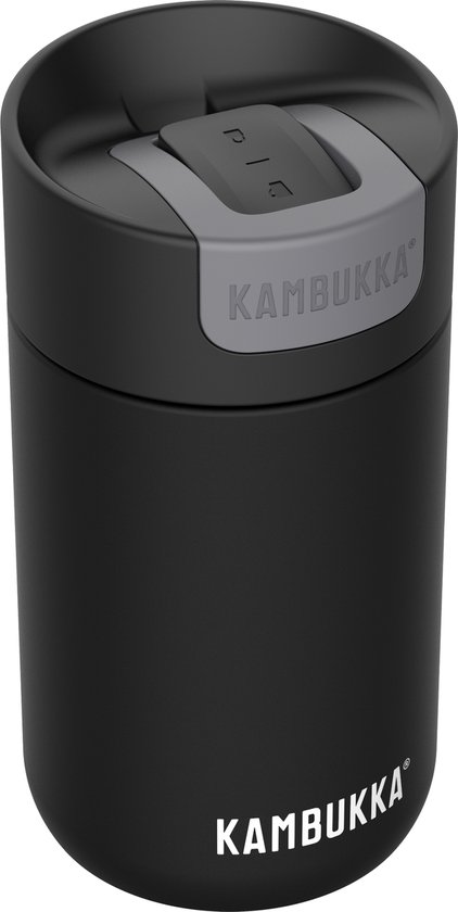 Kambukka Olympus Thermosbeker 300 ml - makkelijk reinigen - lekvrije Koffiebeker - RVS - Jet Black