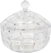 Bonbonniere met deksel Ø 18*18 cm Transparant Glas Rond Bonbonschaaltje Bonbonniere Kristal Decoratie Schaal