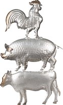 Wanddecoratie Dieren 26*1*46 cm Zilverkleurig Ijzer Muurdecoratie Wandversiering