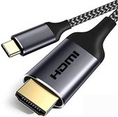 USB C naar HDMI kabel - 3.2 Gen 2x1 - 3840 x 2160 (60Hz) - Grijs - 1.5 meter - Allteq