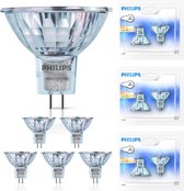 Philips Dimbare Halogeenspots GU5.3 fitting - 20W - Warm wit licht - 6 GU5.3 Reflector lampen
