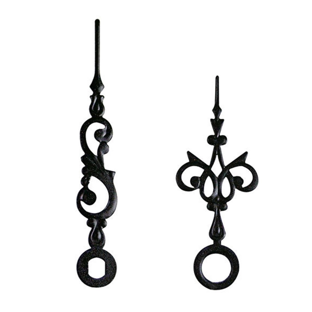 Wijzerspaar voor mechanische antieke zwarte minutenwijzer - L: 45 mm