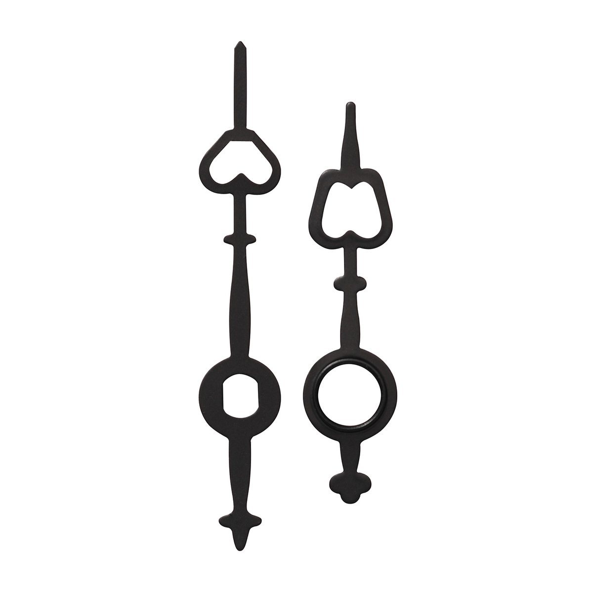 Wijzerpaar Euronorm hart-appelzwart minutenwijzer-L: 30mm