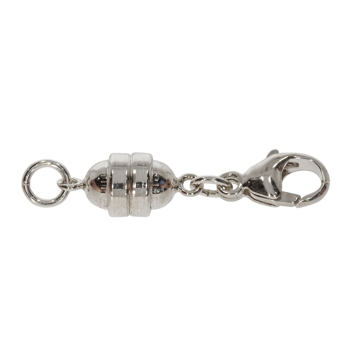 Magneetsluiting met karabijnhaak, 11 mm, 925 zilver, voor kettingen en armbanden