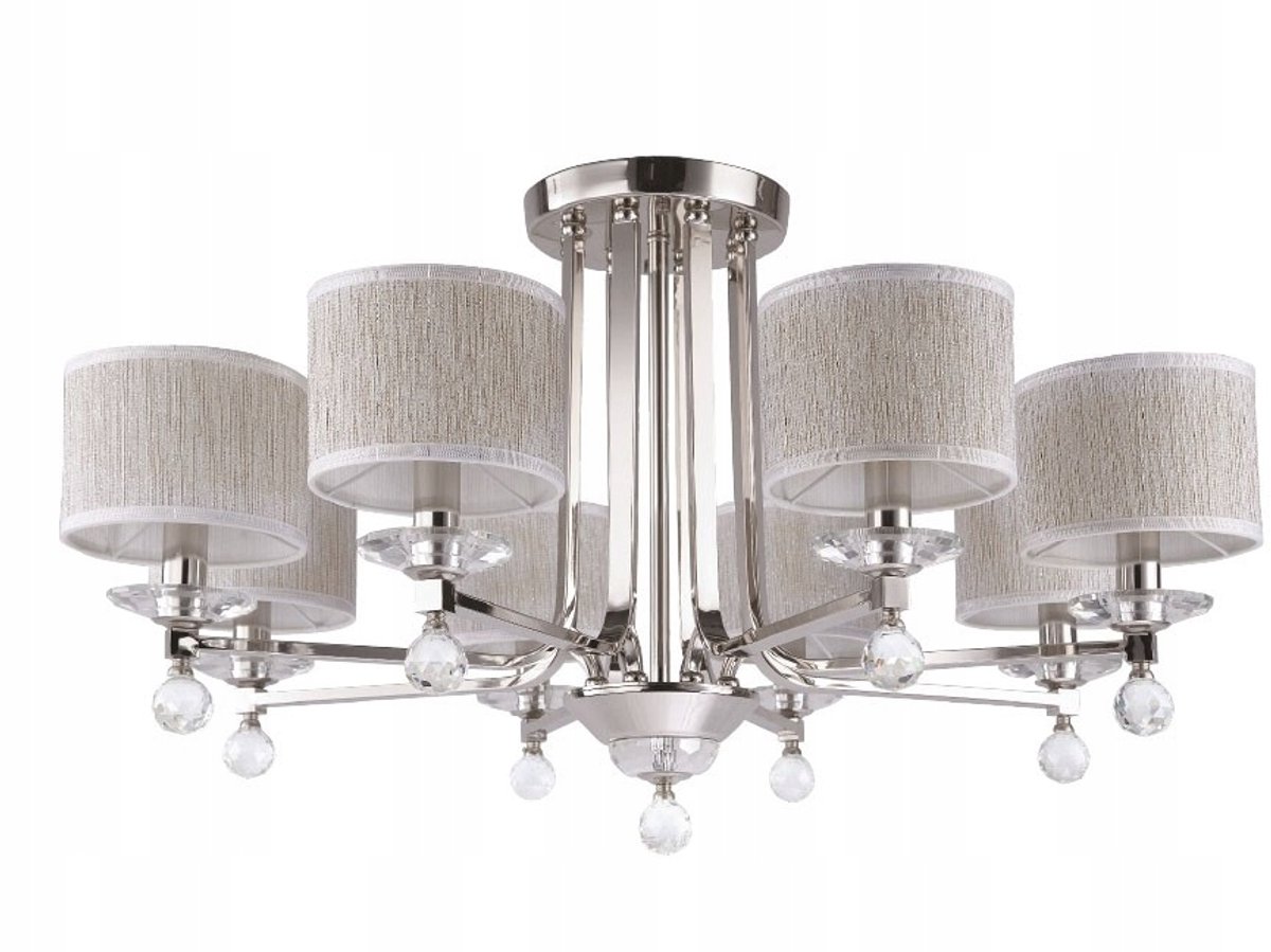 Campna Kristallen Hanglamp 85016/8 - Chroom & Grijs
