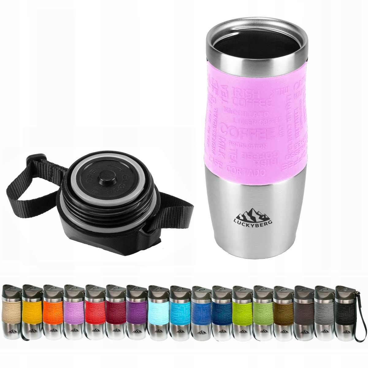 Luckyberg Thermosbeker 400ml - RVS, Lekvrij, 6u Warm