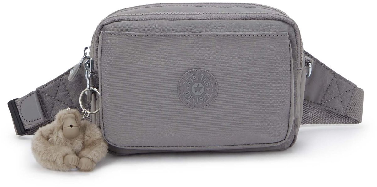kipling schoudertas gordeltas Basic Abanu Multi Convertible Crossbody Inviting Grey grijs