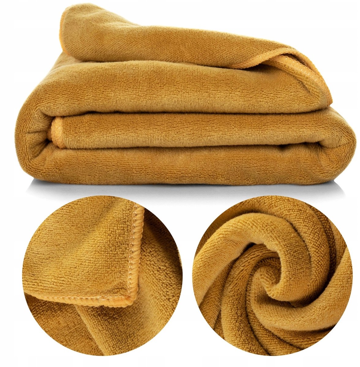 Amy Sneldrogende badhanddoek 50x90 cm - 380g/m² mosterdgeel