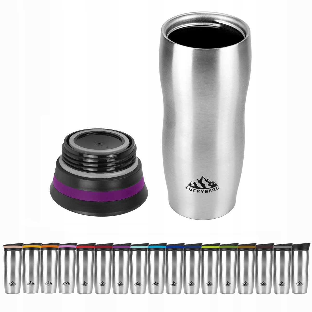 Luckyberg Thermosbeker 380ml - RVS, Warm & Koud, Lekvrij
