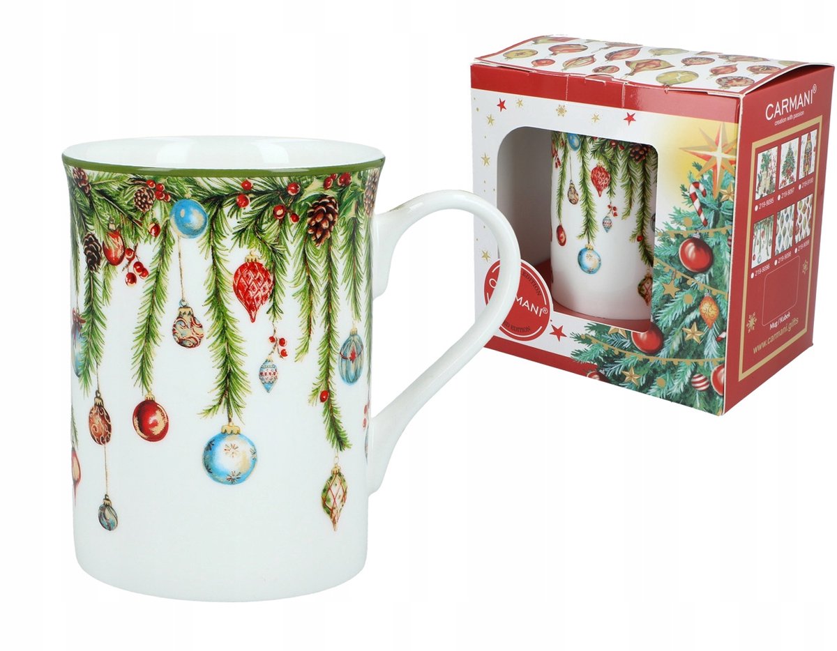 Carmani Kerstmok Classic - Kerststuk - 360ml Porselein