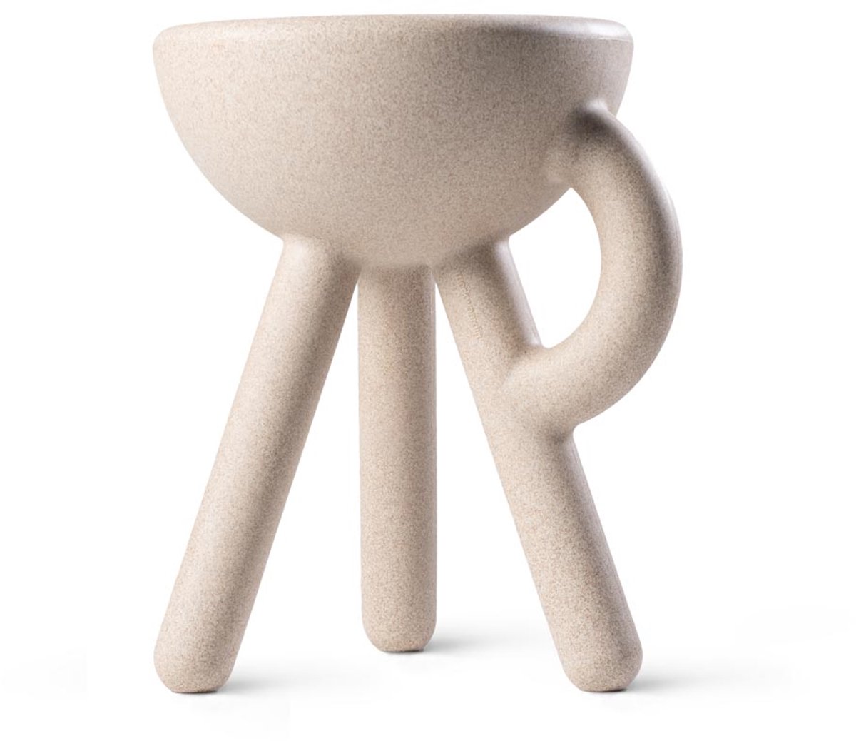 Tubby kruk Zand / Tubby Stool Sand - Design krukje / bijzettafel - Werkwaardig.
