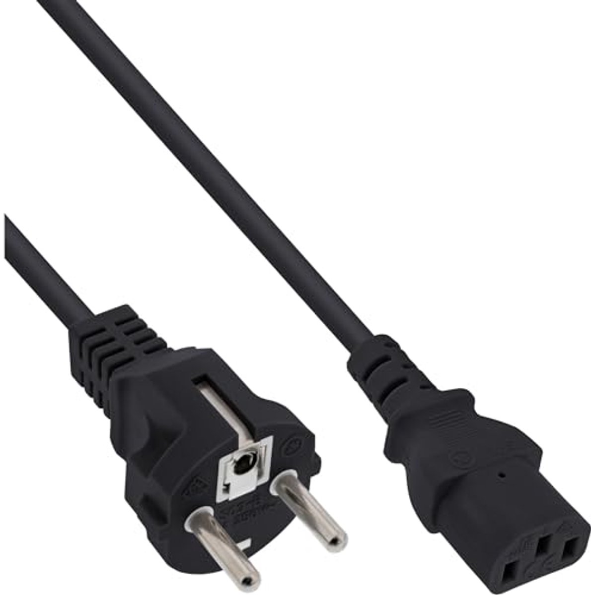 Netsnoer Geaarde Contact Koudapparaatstekker C13 - 1,5 m - Zwart