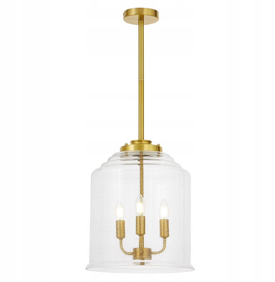 Lumina Deco Ralton Hanglamp - Messing & Glas, 3xE14